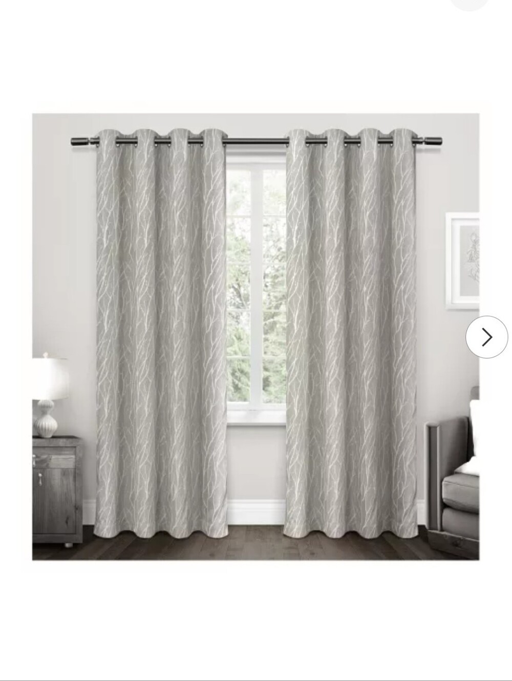 NWT Set of 2 (96"x54") Forest Hill Woven Room Darkening Grommet Top Window Curtn